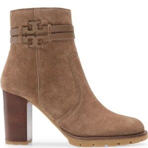 Tory Burch River Rock Suede Ankle Booties Block Heel – Size 10 NWOT
